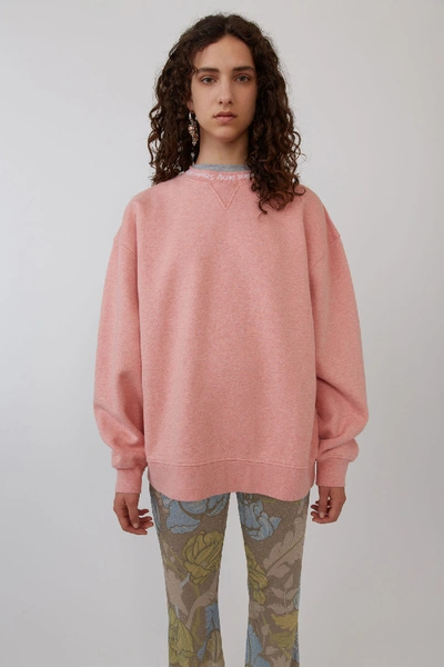 Shop Acne Studios Voluminous Sweatshirt Pink Melange