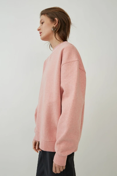 Shop Acne Studios Voluminous Sweatshirt Pink Melange