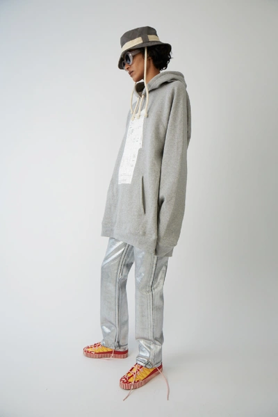 Shop Acne Studios Hooded Sweatshirt Grey Melange