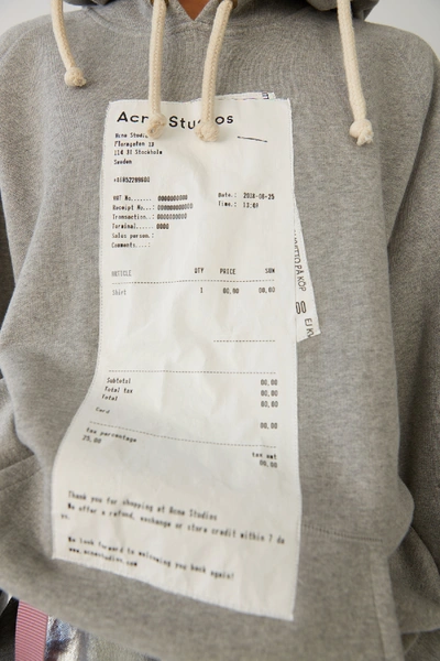 Shop Acne Studios Hooded Sweatshirt Grey Melange