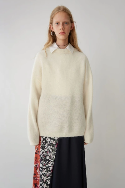 Shop Acne Studios Oversized Sweater Pearl White