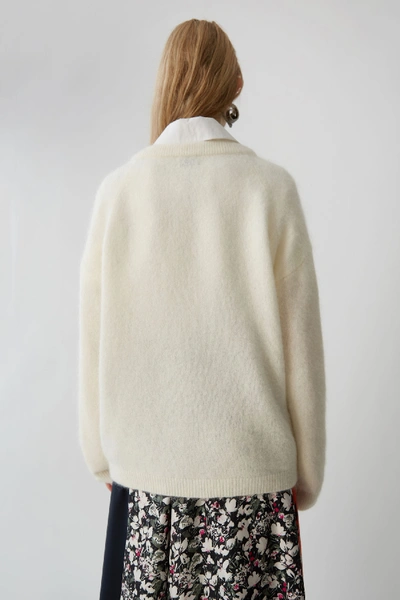 Shop Acne Studios Oversized Sweater Pearl White