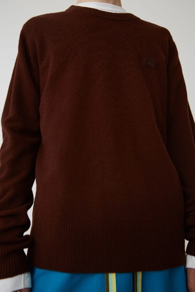 Shop Acne Studios Crewneck Sweater Chocolate Brown