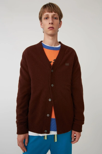 Shop Acne Studios Cardigan Sweater Chocolate Brown
