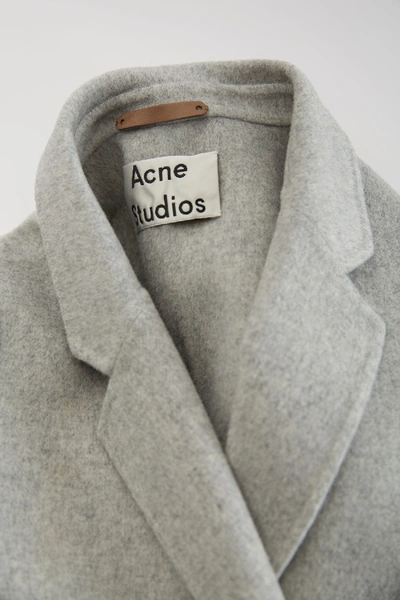 Shop Acne Studios Tailored Coat Light Grey Melange
