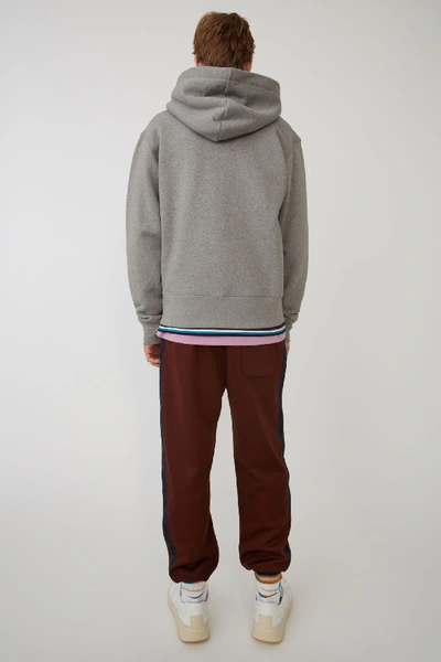 Shop Acne Studios Hooded Sweatshirt In Light Grey Melange