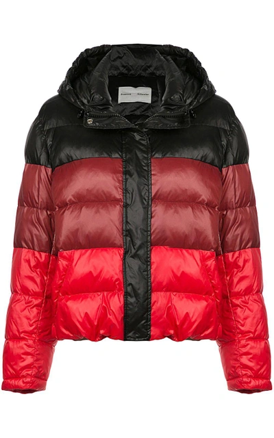 Shop Proenza Schouler Striped Nylon Hooded Puffer Jacket In Multi