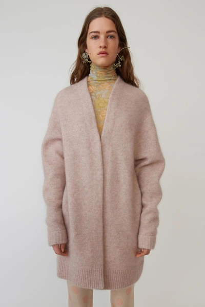 Shop Acne Studios Raya Sh Mohair Powder Pink In Mohair-blend Cardigan