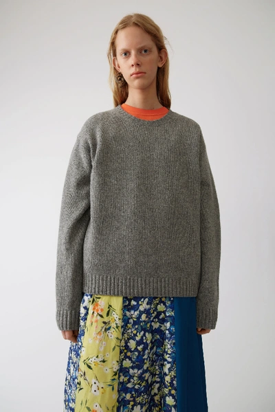 Shop Acne Studios Basic Sweater Steel Grey