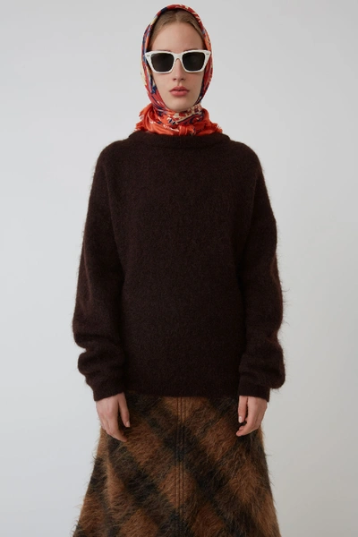 Shop Acne Studios Oversized Sweater Dark Brown