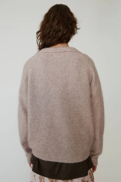 Shop Acne Studios Dramatic Moh Powder Pink In Oversized Sweater