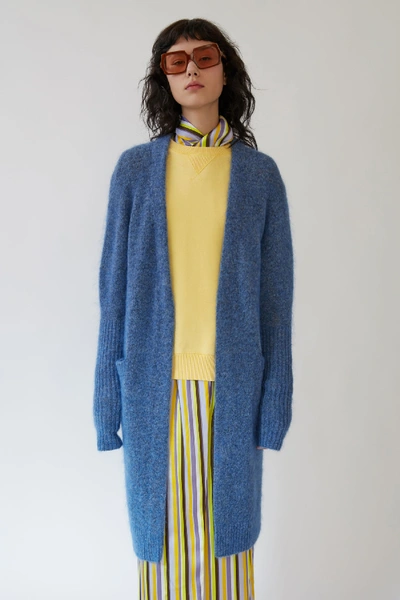 Shop Acne Studios Kimono Sleeve Cardigan Blue Melange