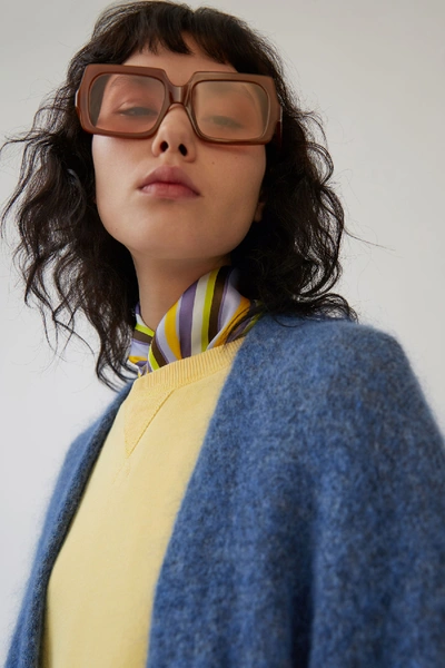 Shop Acne Studios Kimono Sleeve Cardigan Blue Melange