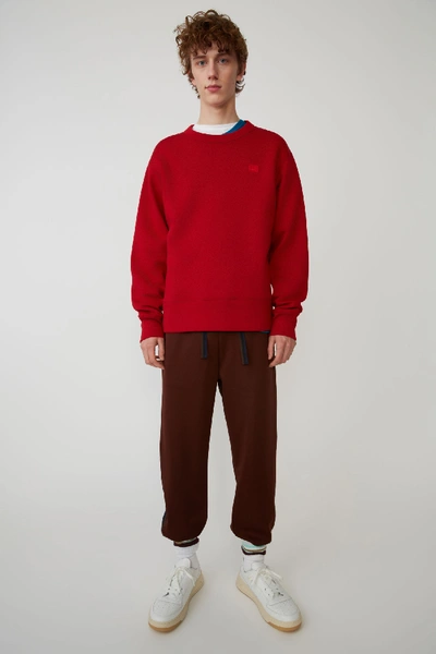 Shop Acne Studios Regular Fit Sweatshirt Ruby Red