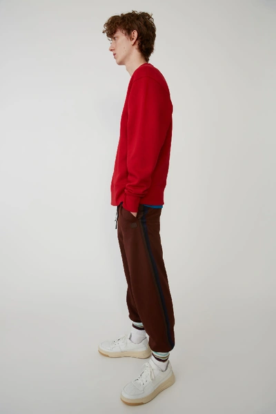 Shop Acne Studios Regular Fit Sweatshirt Ruby Red