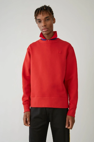 Shop Acne Studios Regular Fit Sweatshirt Tomato Red