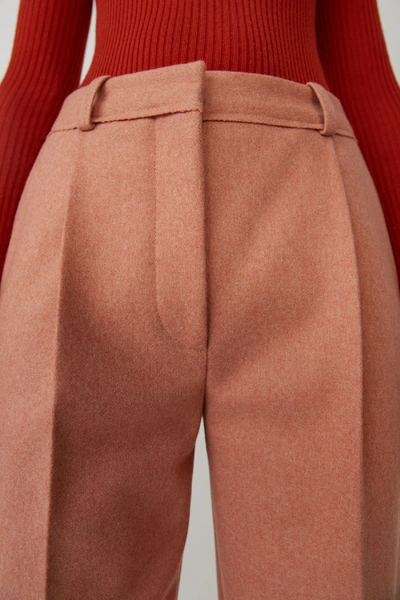 Shop Acne Studios Flannel Trousers Dusty Pink