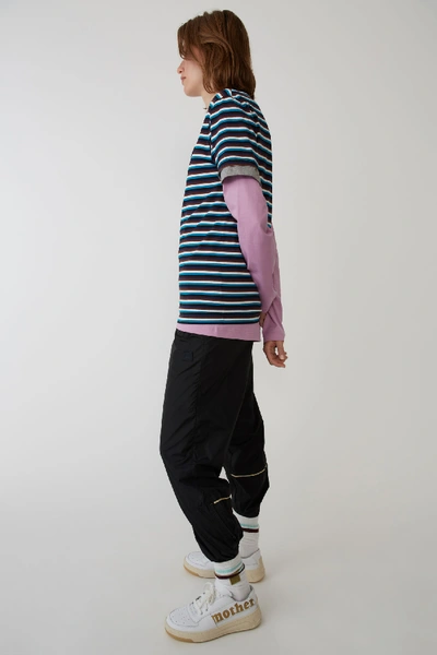 Shop Acne Studios Striped T-shirt Navy/white