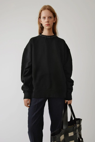 Shop Acne Studios Voluminous Sweatshirt Black