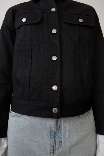 Shop Acne Studios Oversized Denim Jacket Black