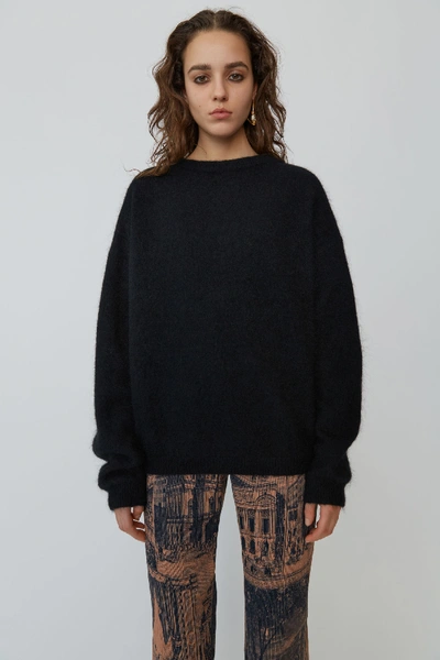 Shop Acne Studios Dramatic Moh Black In Oversized Sweater