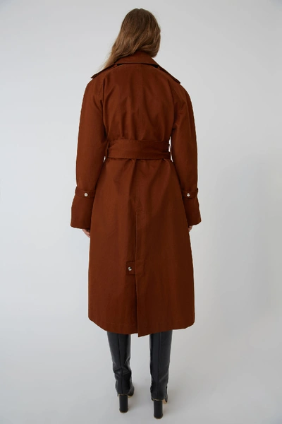 Shop Acne Studios Classic Trench Coat Ginger Orange