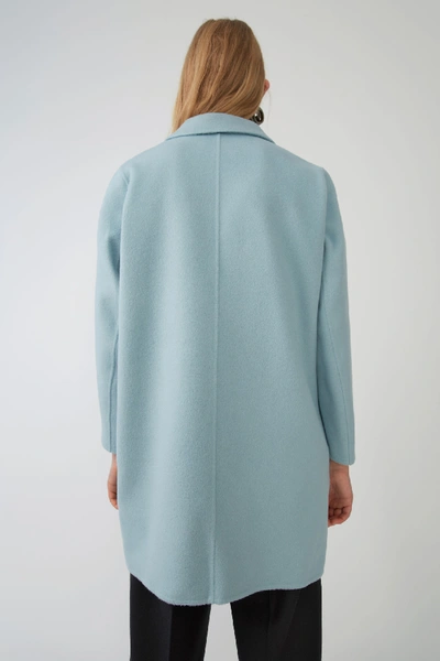 Shop Acne Studios Tailored Coat Pale Aqua