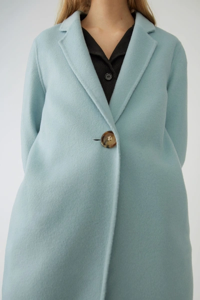 Shop Acne Studios Tailored Coat Pale Aqua