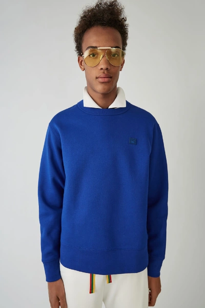 Shop Acne Studios Regular Fit Sweatshirt Ink Blue