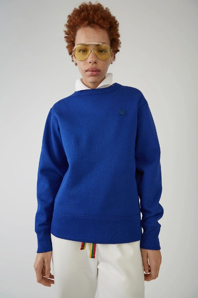 Shop Acne Studios Regular Fit Sweatshirt Ink Blue