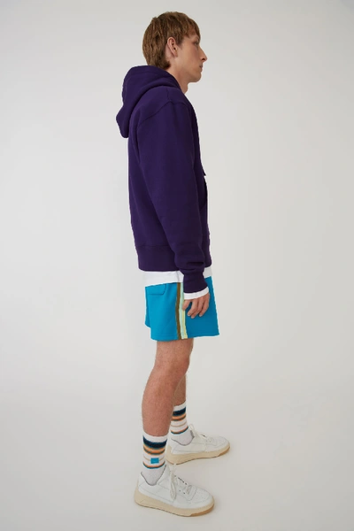 Shop Acne Studios Hooded Sweatshirt Purple