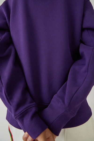Shop Acne Studios Hooded Sweatshirt Purple