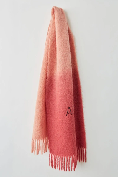 多色围巾 粉色/荧光粉