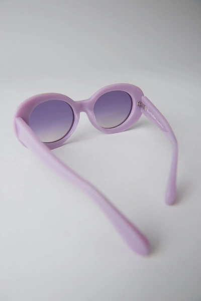 Shop Acne Studios Oval Sunglasses Violet/purple Degrade