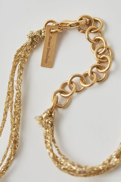 Shop Acne Studios Crochet Necklace Gold