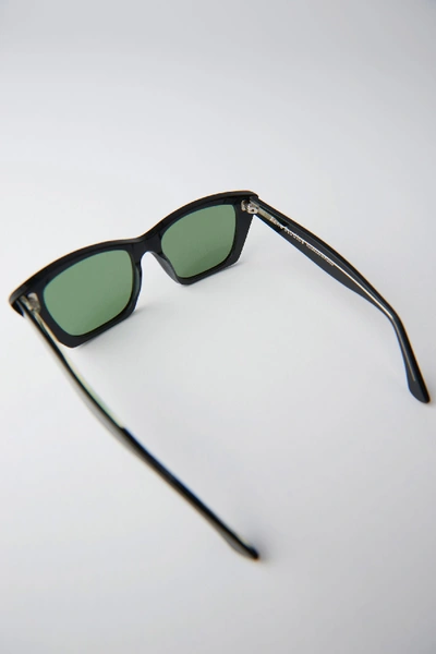 Shop Acne Studios Ingridh Black/yellow/green In D-frame Acetate Sunglasses