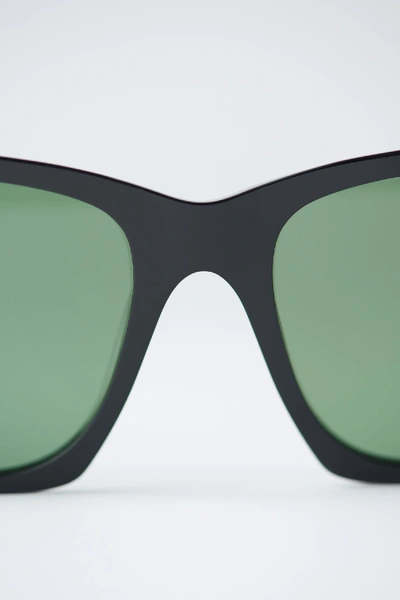 Shop Acne Studios Ingridh Black/yellow/green In D-frame Acetate Sunglasses