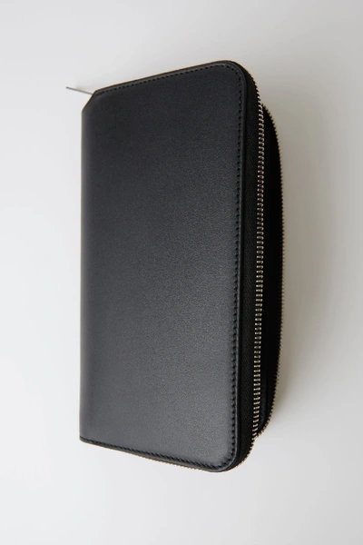Shop Acne Studios Fluorite S Black In Continental Wallet