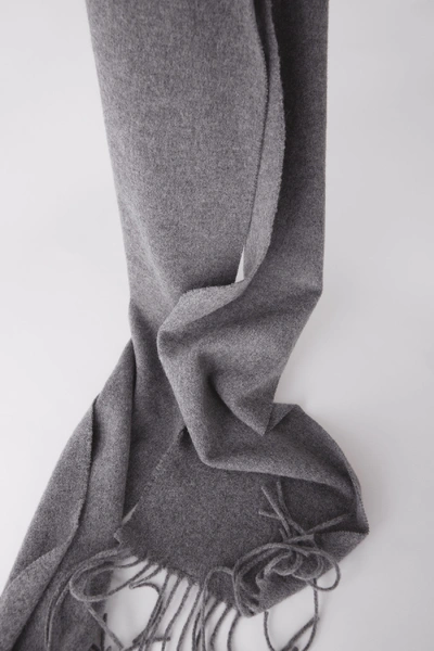 Shop Acne Studios Canada Skinny Grey Melange In Skinny Wool Scarf