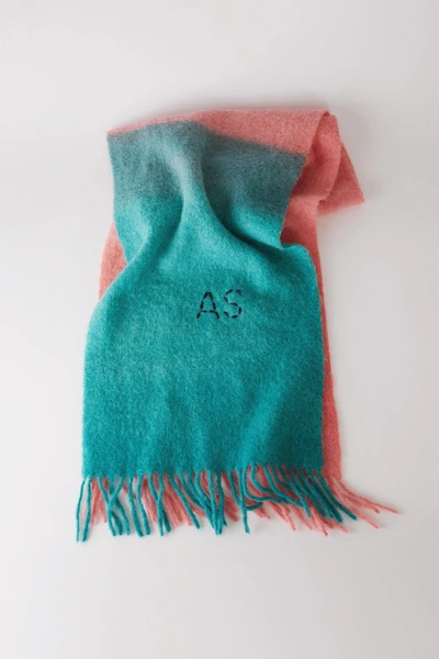 Two-tone scarf pink/mint