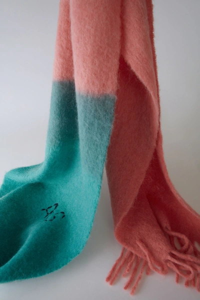 Two-tone scarf pink/mint