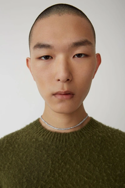 Shop Acne Studios Crewneck Sweater Hunter Green