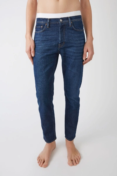 Shop Acne Studios River Dark Blue3 Color In Slim Tapered Fit Jeans