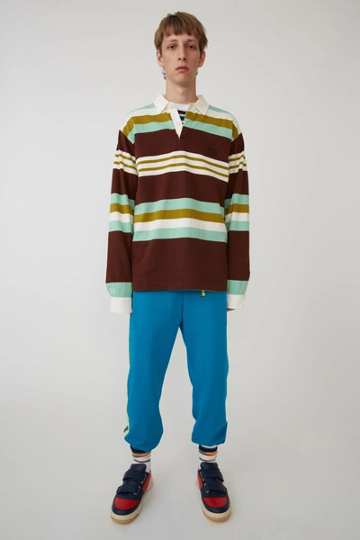 Shop Acne Studios Rugby Shirt Brown/mint