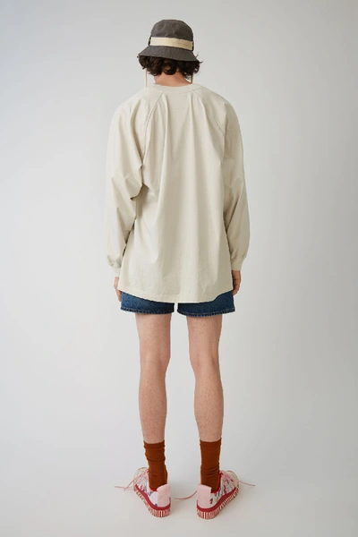 Shop Acne Studios Oversized T-shirt Putty White