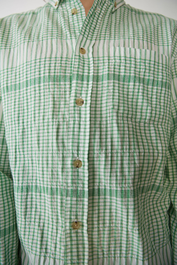 Acne Studios Classic Fit Shirt White/green | ModeSens