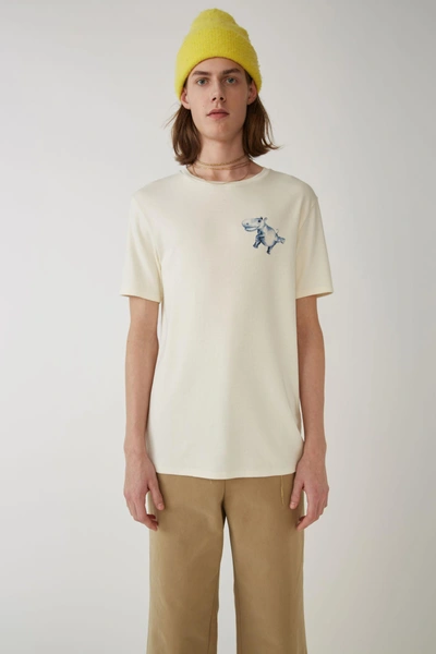 Shop Acne Studios Hippo Print T-shirt Ivory White