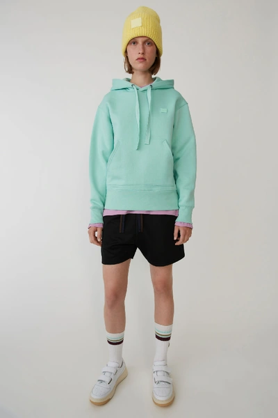 Shop Acne Studios Hooded Sweatshirt Mint Green