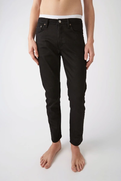 Shop Acne Studios River Stay Black3 Color In Slim Tapered Fit Jeans