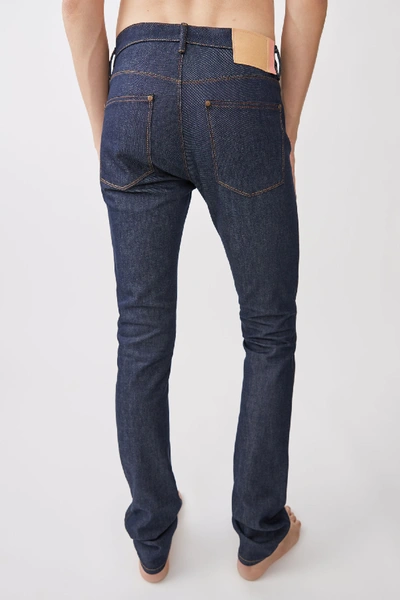 Shop Acne Studios Max Indigo Color In Low-rise Slim Jeans